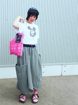 「mercibeaucoup,（メルシーボークー）のアイテム」を使った、アッコさん（レディース・162cm）の夏コーディネート