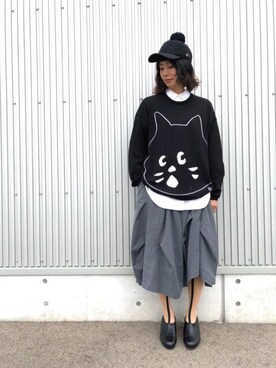 「mercibeaucoup,（メルシーボークー）のアイテム」を使った、アッコさん（レディース・162cm）の秋コーディネート