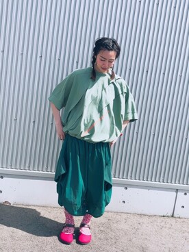 「mercibeaucoup,（メルシーボークー）のアイテム」を使った、アッコさん（レディース・162cm）の春コーディネート