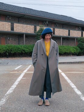 「HUNTISM（ハンティズム）のアイテム」を使った、アッコさん（レディース・162cm）の秋コーディネート