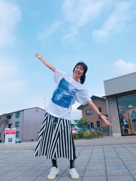 「青空」｜アッコさん（レディース・162cm）の夏コーディネート