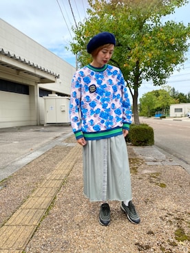 「静岡」｜「アイテム（帽子）」を使った、アッコさん（レディース・162cm）の秋コーディネート