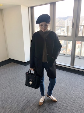 「H&M（エイチ・アンド・エム）のアイテム（ジャージ）」を使った、unknownsophistさん（レディース・165cm）の冬コーディネート