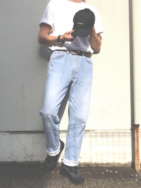 「SUUNTO（スント）のアイテム」を使った、ナポリタン　オンライン古着屋さん（メンズ・180cm）の夏コーディネート