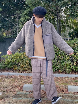 「新年一発目」｜「アイテム（ブルゾン）」を使った、いっきさん（メンズ・178cm）の冬コーディネート