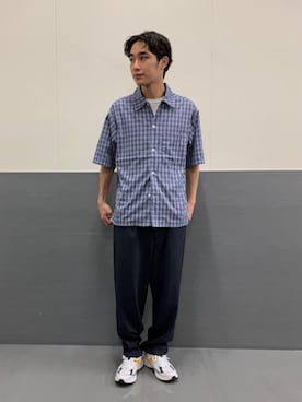 「BEAUTY&YOUTH UNITED ARROWS（ビューティーアンドユースユナイテッドアローズ）のBY インサイドスタンプ リング（リング）」を使った、植田拓真さん（メンズ・174cm）の夏コーディネート