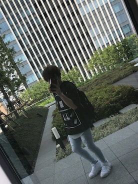 「NUEVO（ヌエボ）のアイテム」を使った、リョーさん（メンズ・180cm）の春コーディネート