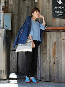 「JOURNAL STANDARD（ジャーナルスタンダード）のアイテム（デニムジャケット）」を使った、SANGUさん（レディース・160cm）の春コーディネート