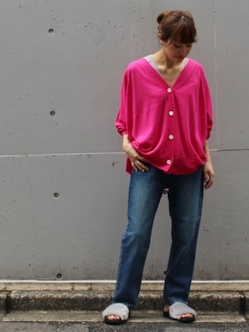 「SERGE de bleu（サージ）のアイテム」を使った、SANGUさん（レディース・160cm）の夏コーディネート