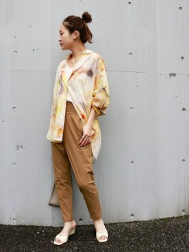 「JOURNAL STANDARD（ジャーナルスタンダード）のランダムリブタンクトップ（タンクトップ）」を使った、SANGUさん（レディース・160cm）の春コーディネート