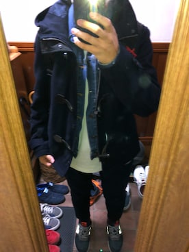 「ユニオンステーション」｜「アイテム（デニムジャケット）」を使った、とみーおじさんさん（メンズ・164cm）の秋コーディネート