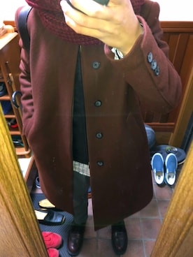 「SOLOVAIR（ソロヴェアー）のアイテム（ドレスシューズ）」を使った、とみーおじさんさん（メンズ・164cm）の冬コーディネート