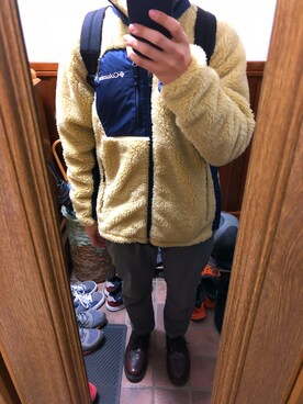 「SOLOVAIR（ソロヴェアー）のアイテム（ドレスシューズ）」を使った、とみーおじさんさん（メンズ・164cm）の冬コーディネート