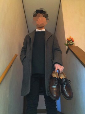 「SOLOVAIR（ソロヴェアー）のアイテム（ドレスシューズ）」を使った、とみーおじさんさん（メンズ・164cm）の冬コーディネート