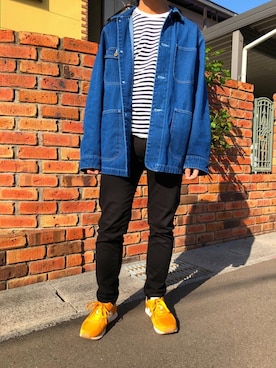 「LAKOLE（ラコレ）のアイテム（デニムジャケット）」を使った、とみーおじさんさん（メンズ・164cm）の春コーディネート