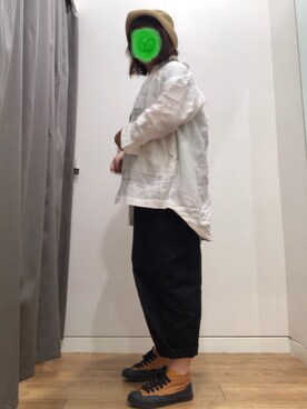 「アイテム（ピーコート、ホワイト系）」を使った、Luciferさん（レディース・168cm）の夏コーディネート