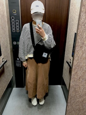 「ディッキーズ(Dickies)」｜「アイテム（オールインワン・サロペット）」を使った、ぽさんさん（レディース・158cm）の春コーディネート