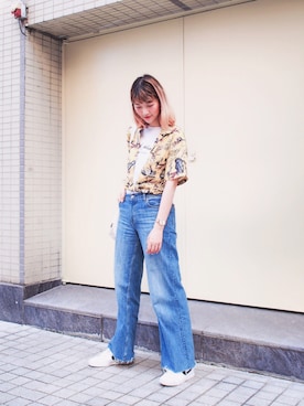 「Filter017（フィルターゼロイチナナ）のアイテム（トップス）」を使った、Yü♡さん（レディース・170cm）の夏コーディネート