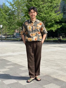 「biscuithead（ビスケットヘッド）のアイテム」を使った、YUKI KASAHARAさん（メンズ・180cm）の春コーディネート