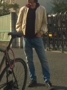 「SPERGA（スペルガ）のアイテム（シューズ）」を使った、Nobuhiro Abeさん（メンズ・181cm）の春コーディネート