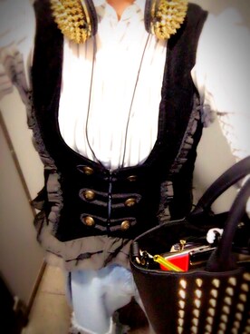 「axes femme（アクシーズファム）のアイテム（ベスト）」を使った、はやしさん（レディース・161cm）の夏コーディネート
