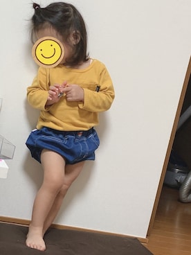 「しまむら（シマムラ）のアイテム（その他）」を使った、mikiさん（キッズ・90cm）の秋コーディネート