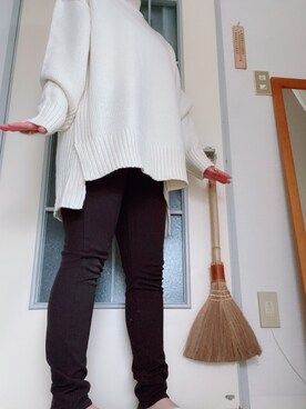 「UNIQLO（ユニクロ）のアイテム（その他パンツ、ブラウン系）」を使った、あぽーにゃさん（レディース・155cm）の冬コーディネート