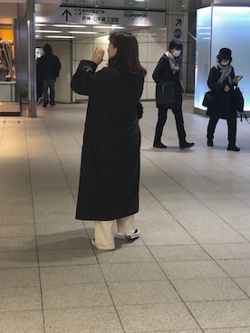 「アイテム（ステンカラーコート）」を使った、natsumiさん（レディース・156cm・20代）の春コーディネート