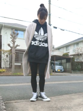 「Samansa Mos2（サマンサ モスモス）のアイテム（ピーコート）」を使った、RIyO.さん（レディース・156cm）の冬コーディネート