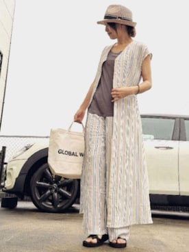 「アントマリーズ」｜「アイテム（シャツワンピース）」を使った、RIyO.さん（レディース・157cm）の夏コーディネート