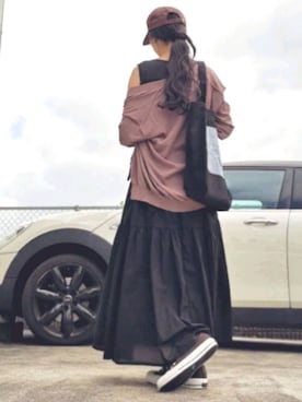 「DOOPZ（ドープス）のアイテム」を使った、RIyO.さん（レディース・157cm）の夏コーディネート