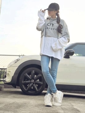 「お揃い」｜「アイテム（その他）」を使った、RIyO.さん（レディース・157cm）の夏コーディネート