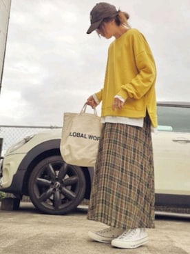 「La-gemme」｜「アイテム（帽子）」を使った、RIyO.さん（レディース・157cm）の秋コーディネート
