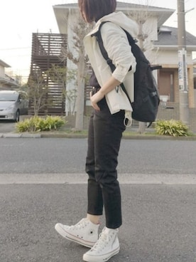 「zozoデニム」｜「アイテム（ブルゾン）」を使った、RIyO.さん（レディース・157cm）の冬コーディネート