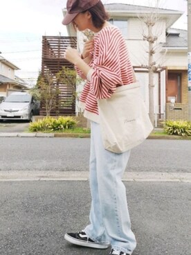 「アプレジュール」｜「アイテム（その他）」を使った、RIyO.さん（レディース・157cm）の春コーディネート