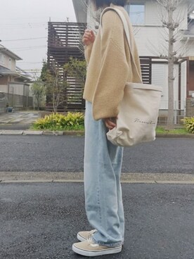 riSa.さんの「【新色登場！！】Rename プリントハンプ ロゴショルダーバッグ」を使ったコーディネート