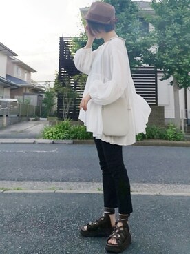 「OUV（オーブ）のアイテム」を使った、RIyO.さん（レディース・157cm）の夏コーディネート