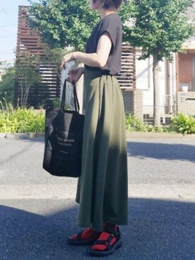 「インターファクトリー」｜RIyO.さん（レディース・157cm）の夏コーディネート