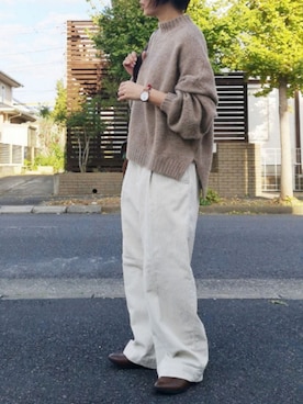 「オフタートルネック」｜RIyO.さん（レディース・159cm）の秋コーディネート