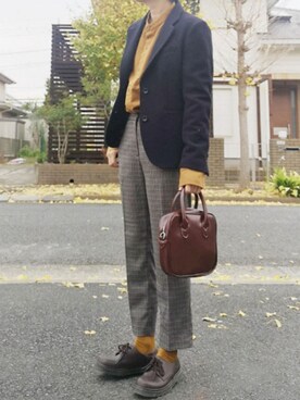 「無印良品」｜RIyO.さん（レディース・159cm）の冬コーディネート