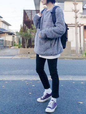 「OUV（オーブ）のアイテム」を使った、RIyO.さん（レディース・159cm）の冬コーディネート