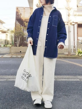 「pr」｜「アイテム（バッグ）」を使った、RIyO.さん（レディース・159cm）の冬コーディネート