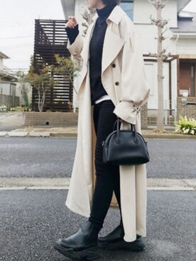 「pr」｜「アイテム（ジャケット/アウター）」を使った、RIyO.さん（レディース・159cm）の冬コーディネート