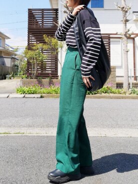 「pr」｜「アイテム（ブーツ）」を使った、RIyO.さん（レディース・159cm）の春コーディネート