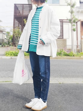 「Traditional Weatherwear（トラディショナルウェザーウェア）のMARCHE BAG MINI（トートバッグ）」を使った、RIyO.さん（レディース・159cm）の春コーディネート