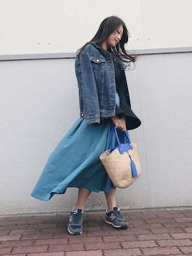 「Marc by Marc Jacobs（マークバイマークジェイコブス）のアイテム（かごバッグ）」を使った、miyacoさん（レディース・163cm）の春コーディネート