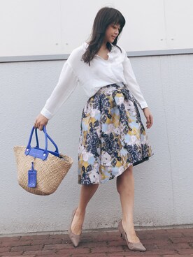 「Marc by Marc Jacobs（マークバイマークジェイコブス）のアイテム（かごバッグ）」を使った、miyacoさん（レディース・163cm）の春コーディネート