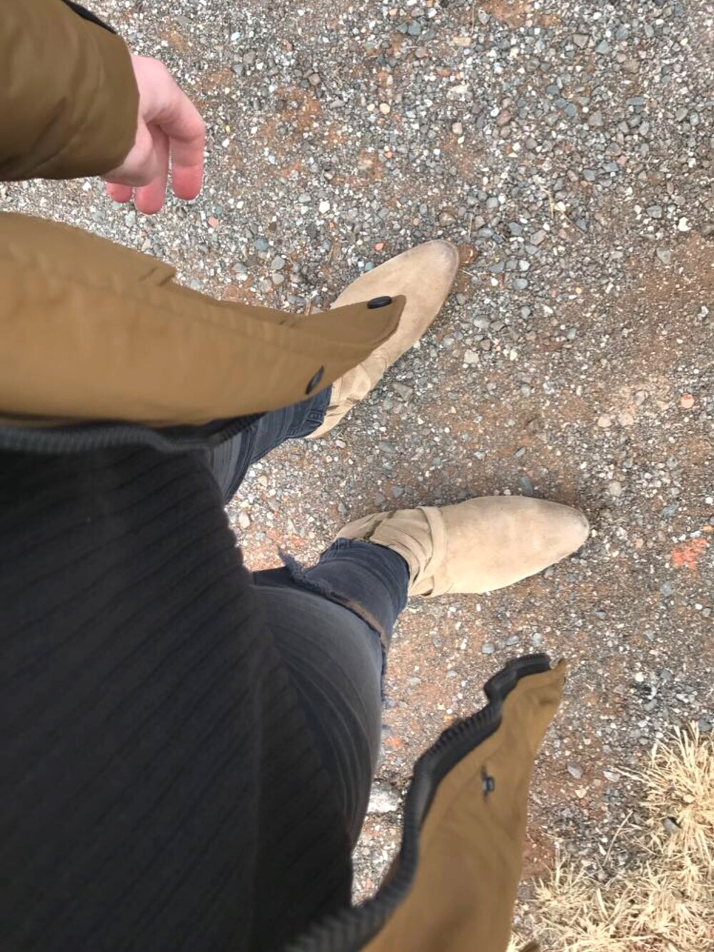「ZARA、hazedayz、postdebut」｜「ZARAのアイテム（ブーツ、ベージュ系）」を使った、seb さん（メンズ・178cm）の冬コーディネートの1枚目の写真