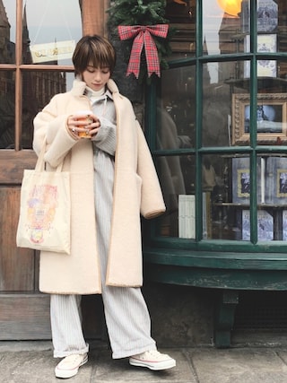 CASA FLINE（カーサフライン）の「ウールボアパイピングコート