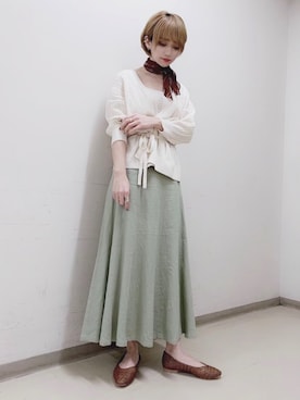 「LOWRYS FARM（ローリーズファーム）のメッシュフラットシューズ　864880（パンプス）」を使った、はる  さん（レディース・162cm）の春コーディネート